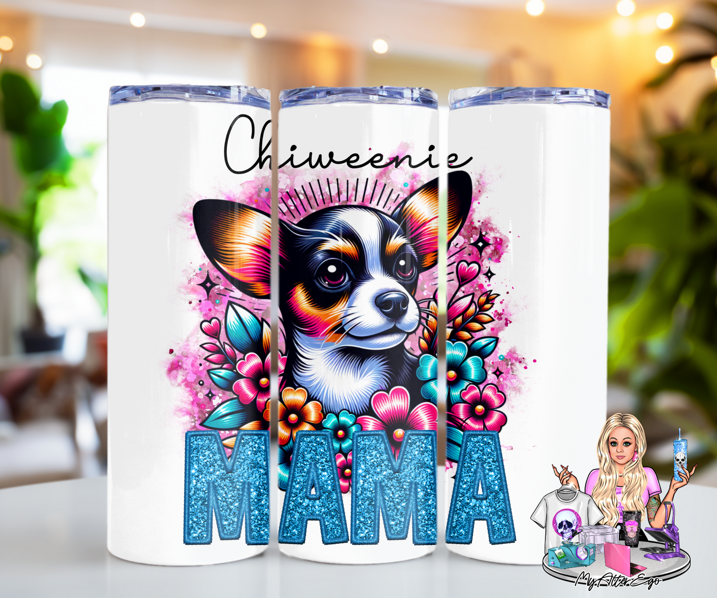 Chiweenie Mama (Tumbler)