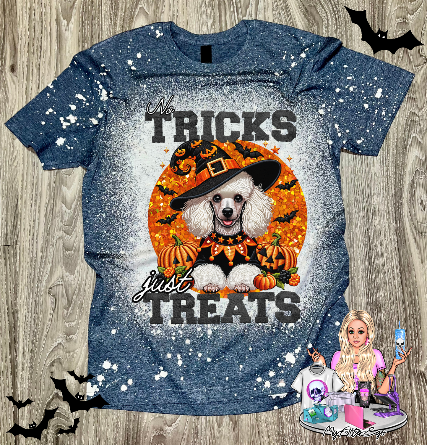 Poodle #1 'No Tricks Just Treats' (T-Shirt)