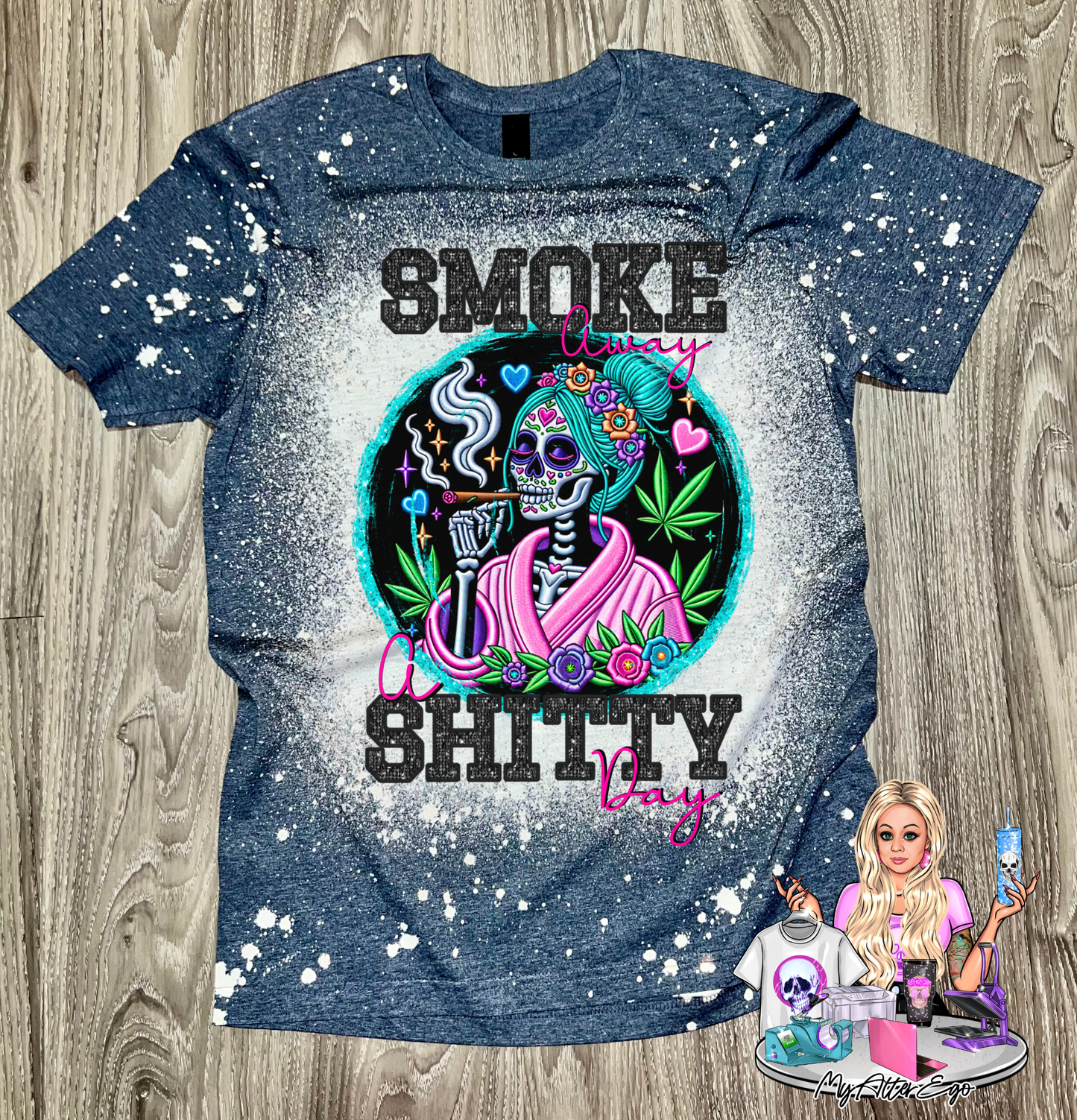 Smoke Away a Shitty Day (420 Friendly T-Shirt)