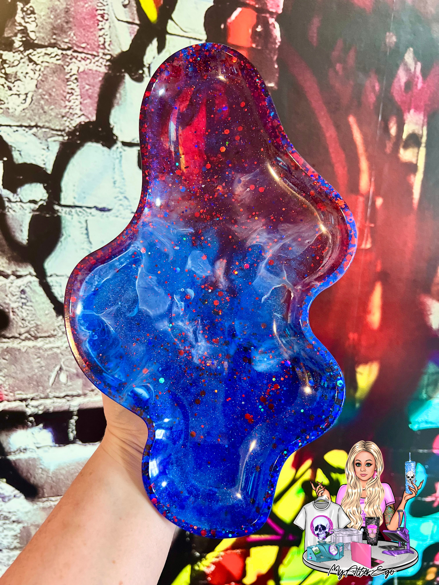 Holographic Freeform Trinket Tray #1