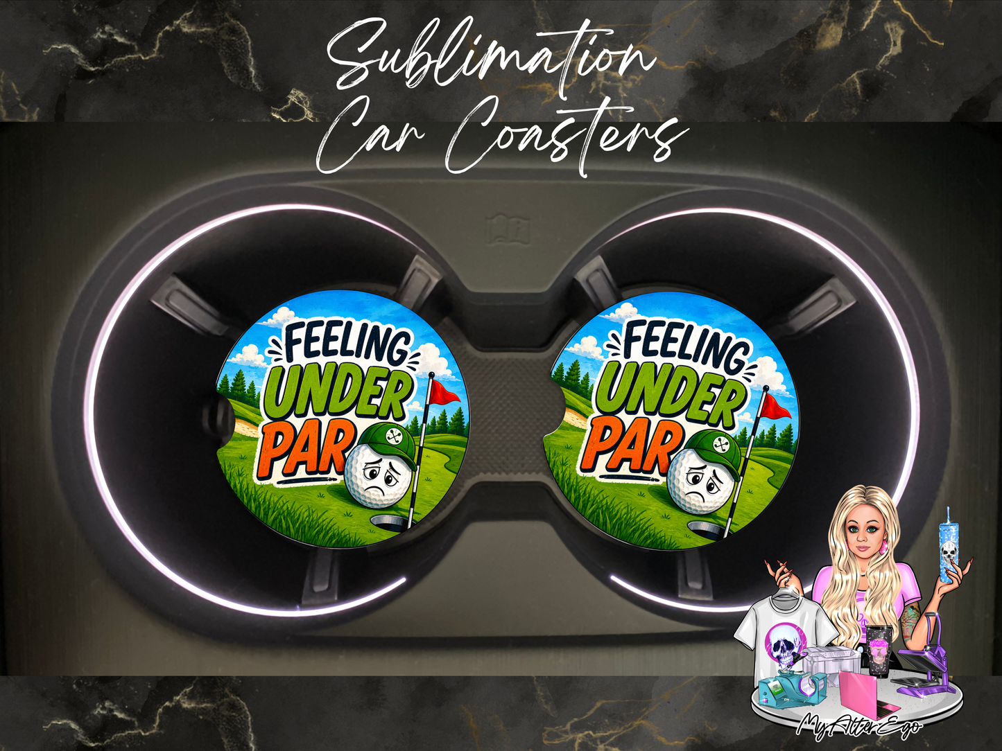Feeling Under Par (Car Coasters)