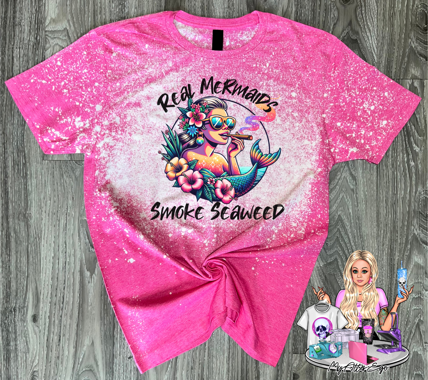Real Mermaids Smoke Seaweed (420 Friendly T-Shirt)