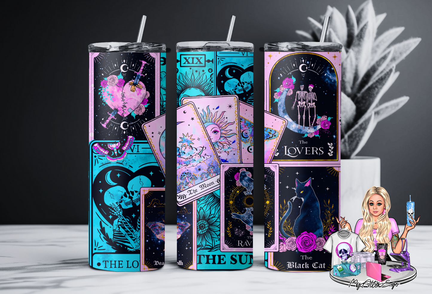 Tarot Cards & Witchy Vibes (Tumbler)