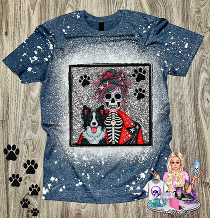Border Collie 'Day of the Dead' Mama (T-Shirt)