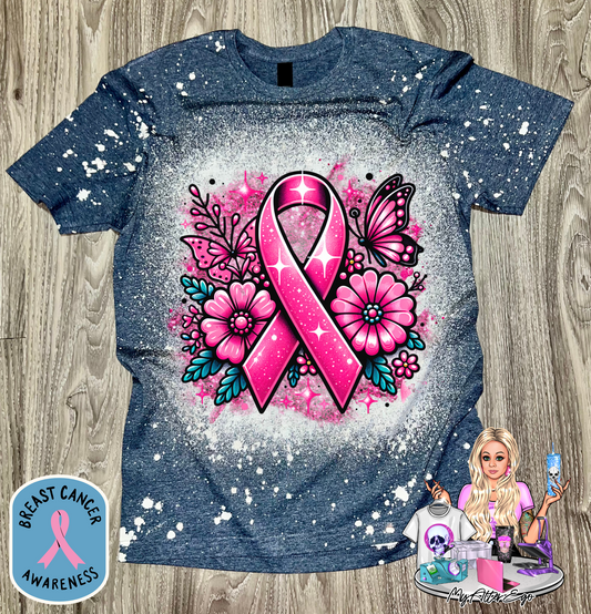 Breast Cancer Awareness Pink Ribbon (T-Shirt)