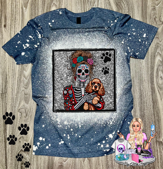 Cocker Spaniel 'Day of the Dead' Mama (T-Shirt)