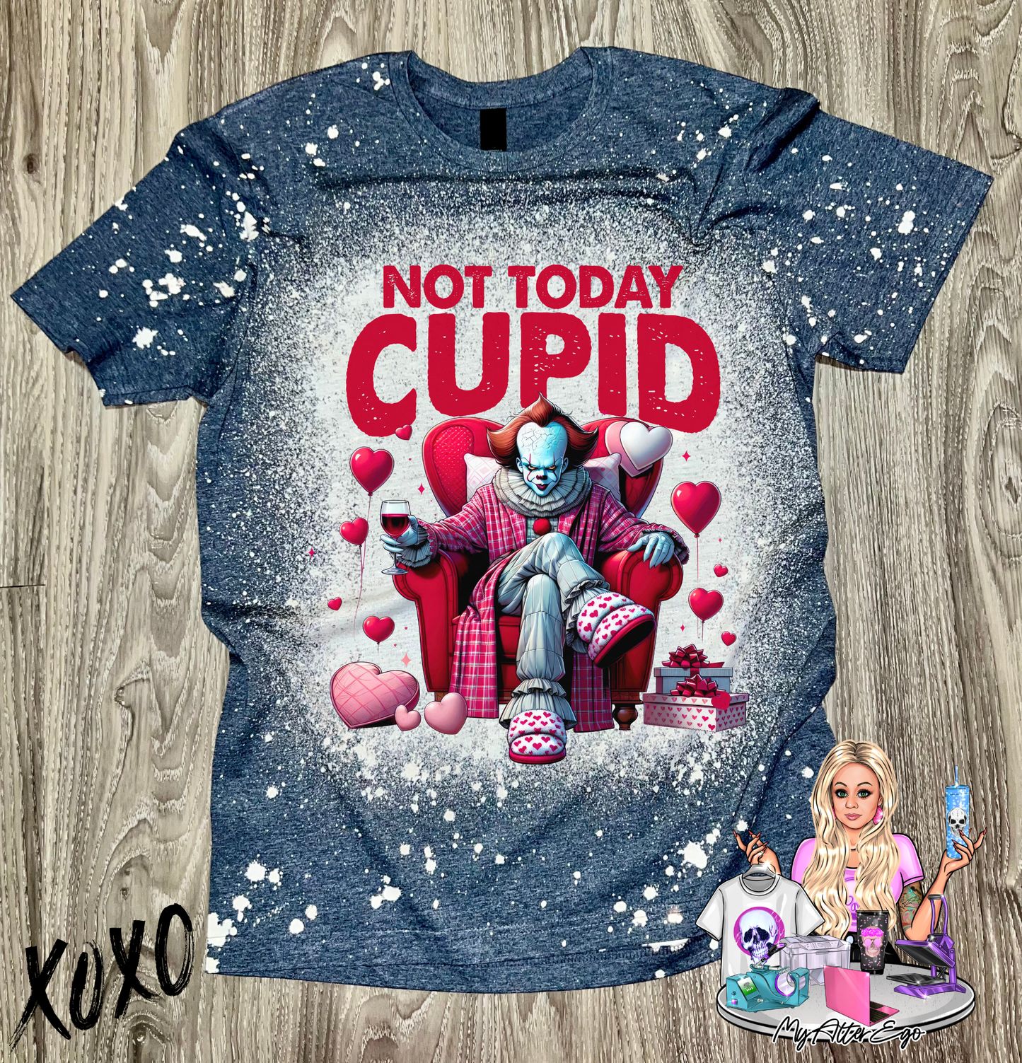 Not Today Cupid (Scary Clown T-Shirt)