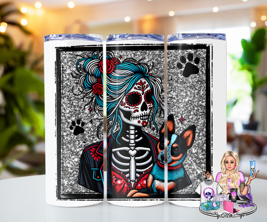 Blue Heeler 'Day of the Dead' Mama (Tumbler)