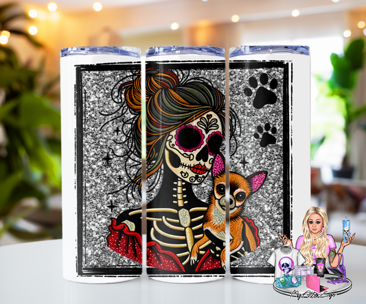 Chihuahua 'Day of the Dead' Mama (Tumbler)