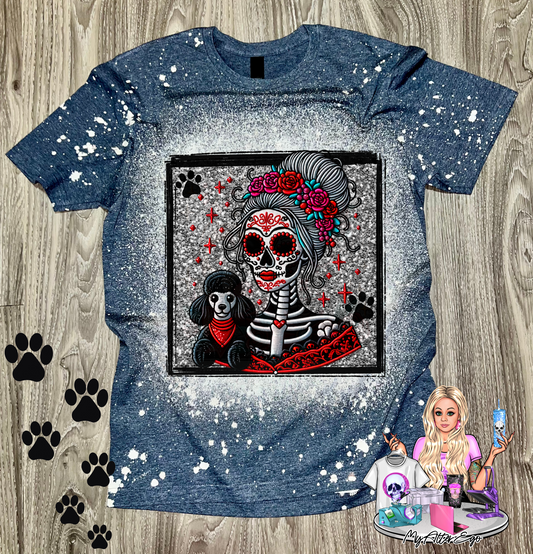Poodle 'Day of the Dead' Mama (T-Shirt)