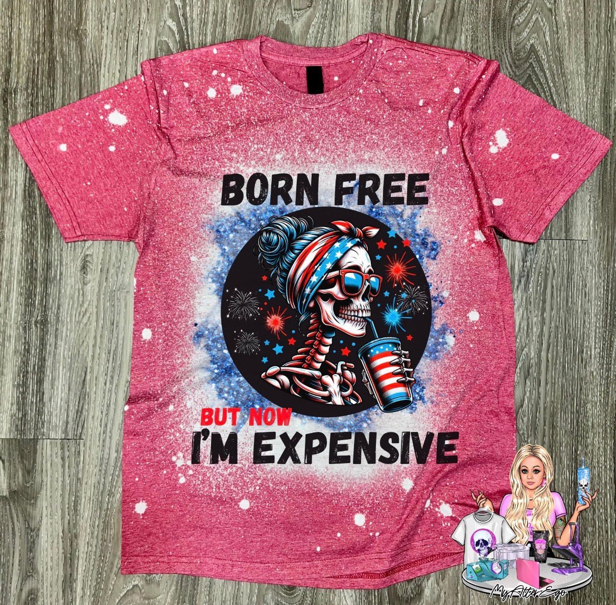 Born Free but Now I'm Expensive (Red T-Shirt)