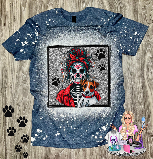 Jack Russell 'Day of the Dead' Mama (T-Shirt)