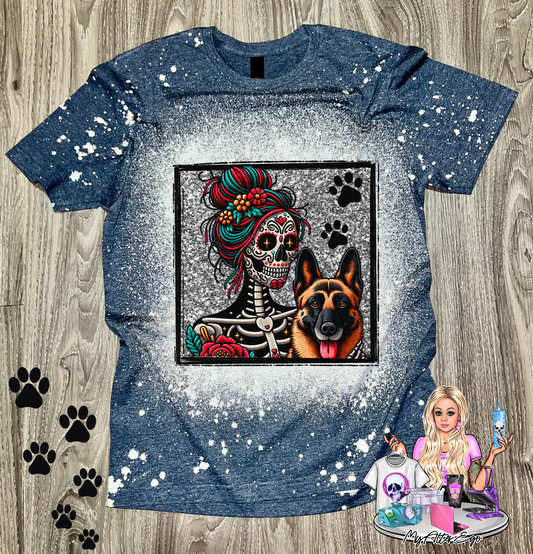 Malinois 'Day of the Dead' Mama (T-Shirt)