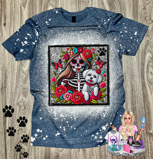 Maltese 'Day of the Dead' Mama (T-Shirt)