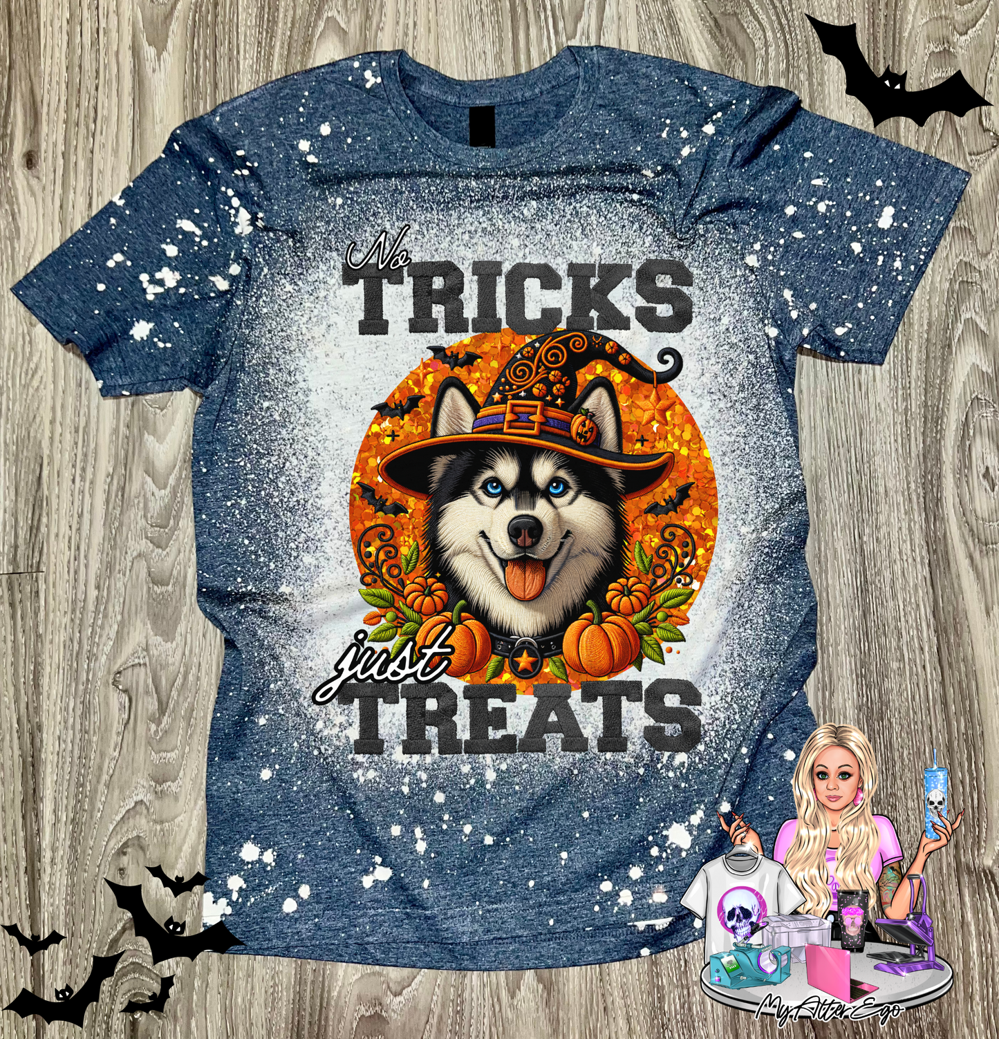 Husky 'No Tricks Just Treats' (T-Shirt)