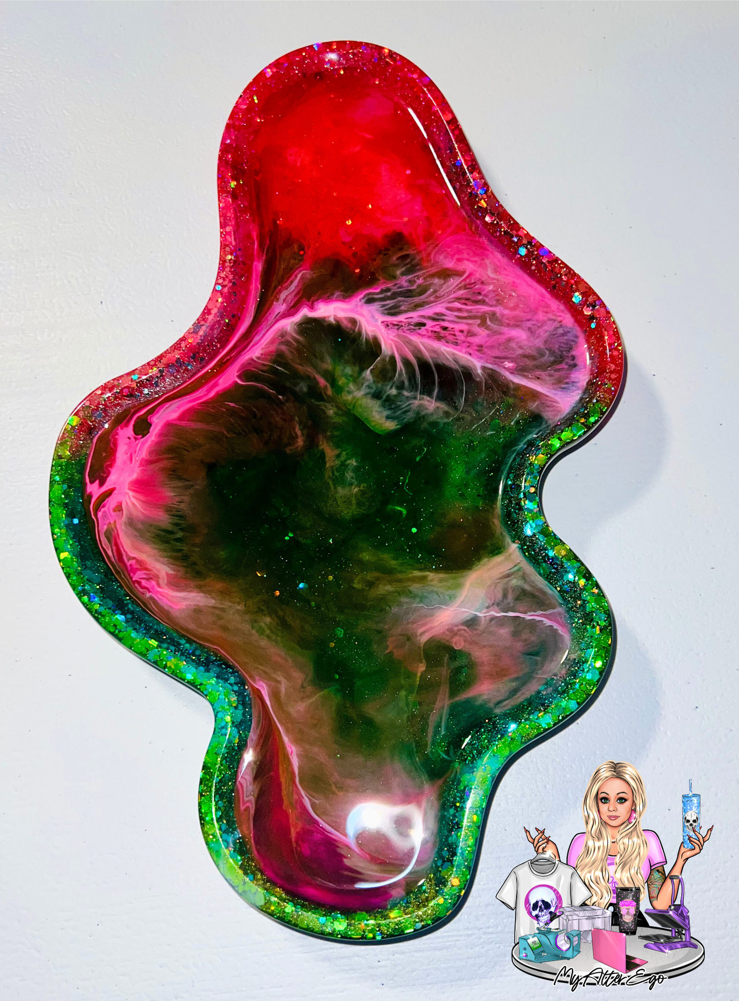 Holographic Freeform Trinket Tray #3 (Inspired by WICKED)
