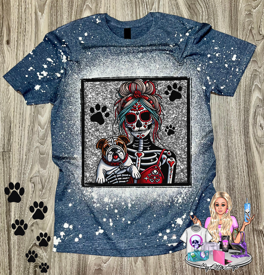 Bulldog 'Day of the Dead' Mama (T-Shirt)