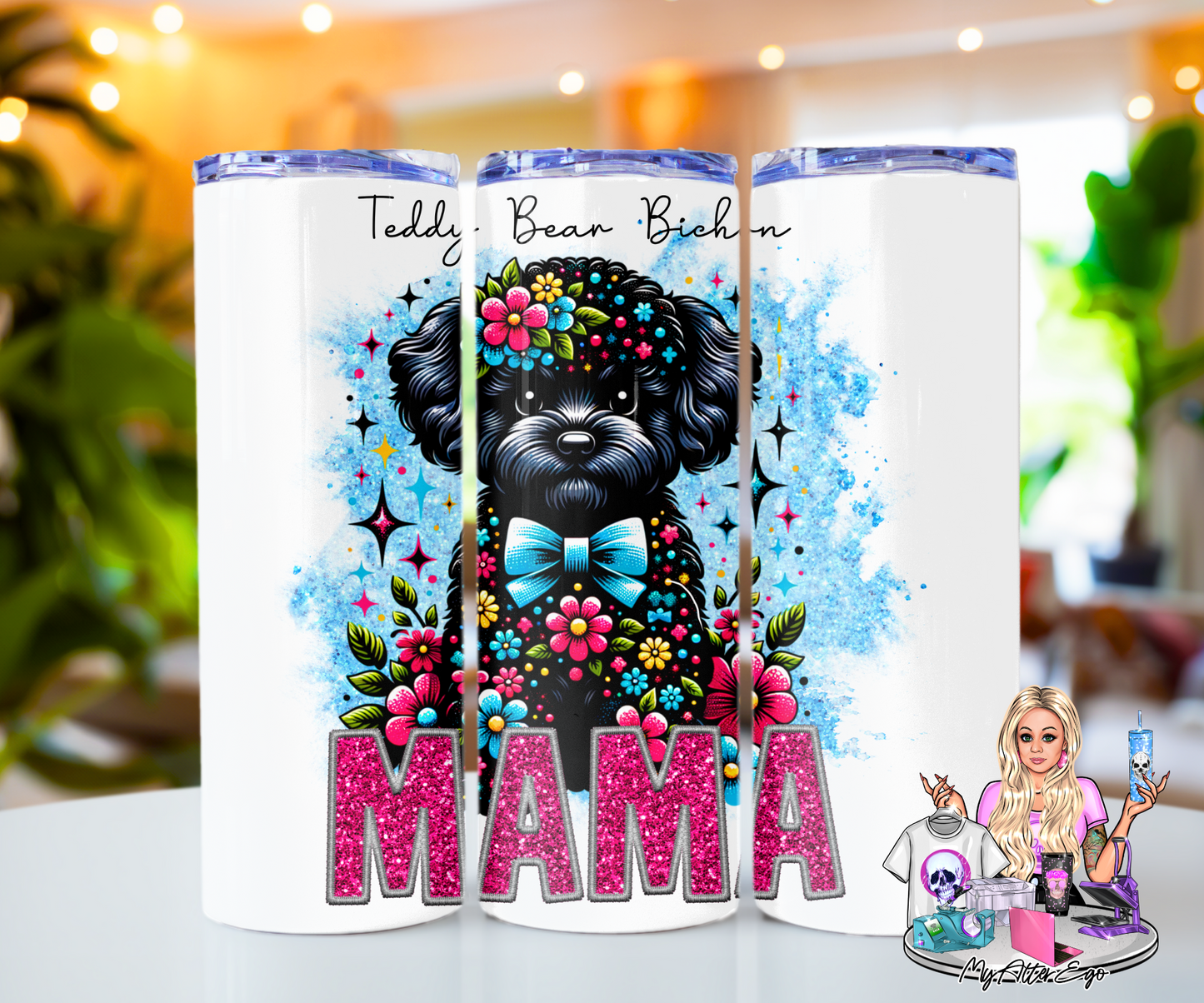 Teddy Bear Bichon Mama (Tumbler)