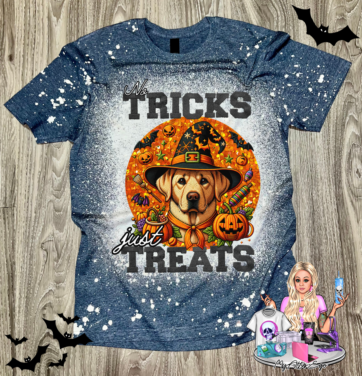 Yellow Lab 'No Tricks Just Treats' (T-Shirt)