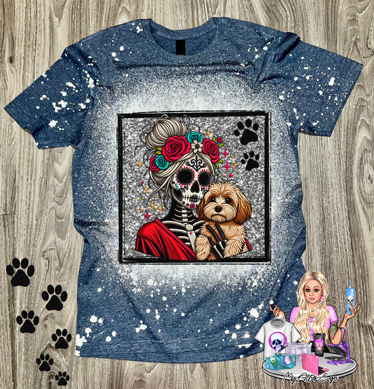 Cavapoo 'Day of the Dead' Mama (T-Shirt)