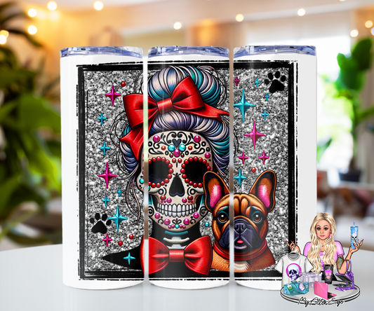 Frenchie 'Day of the Dead' Mama (Tumbler)