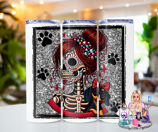 Dachshund 'Day of the Dead' Mama (Tumbler)