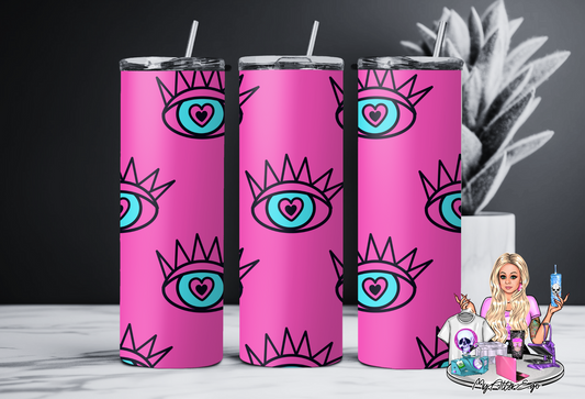 Pink Evil Eye (Tumbler)