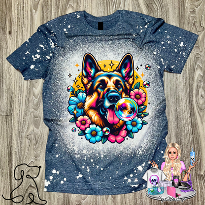 German Shepherd Blowing Bubbles (T-Shirt)