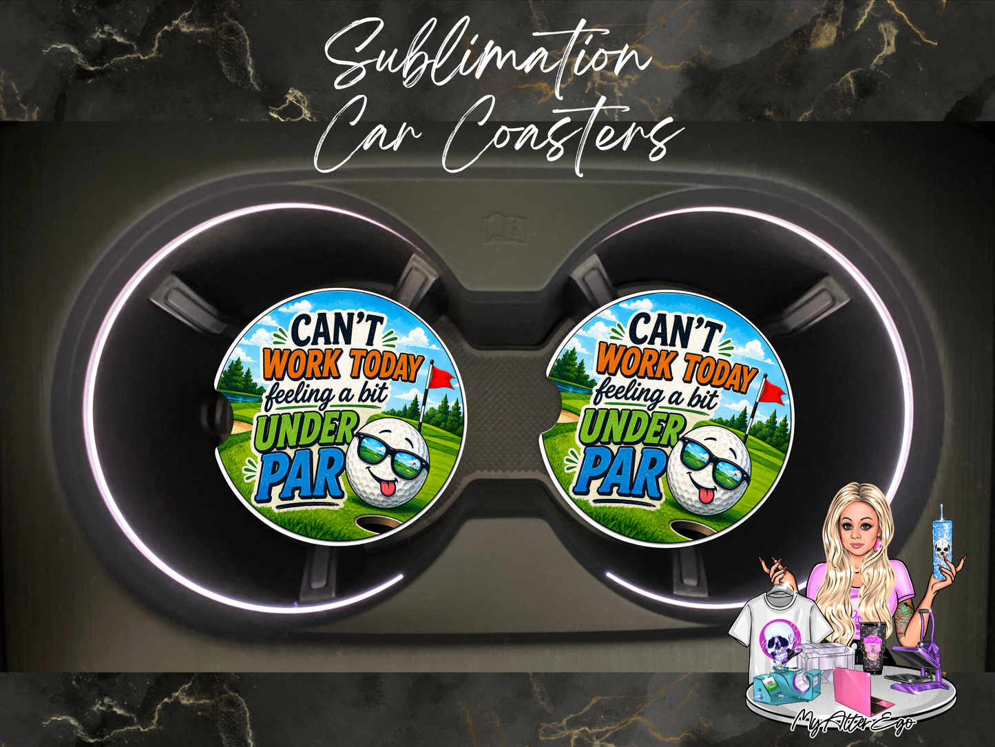 Can't Work Today (Car Coasters)