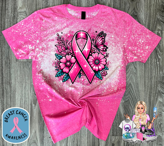 Breast Cancer Awareness Pink Ribbon (T-Shirt)