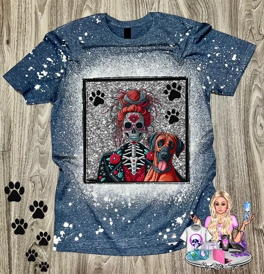 Rhodesian Ridgeback 'Day of the Dead' Mama (T-Shirt)